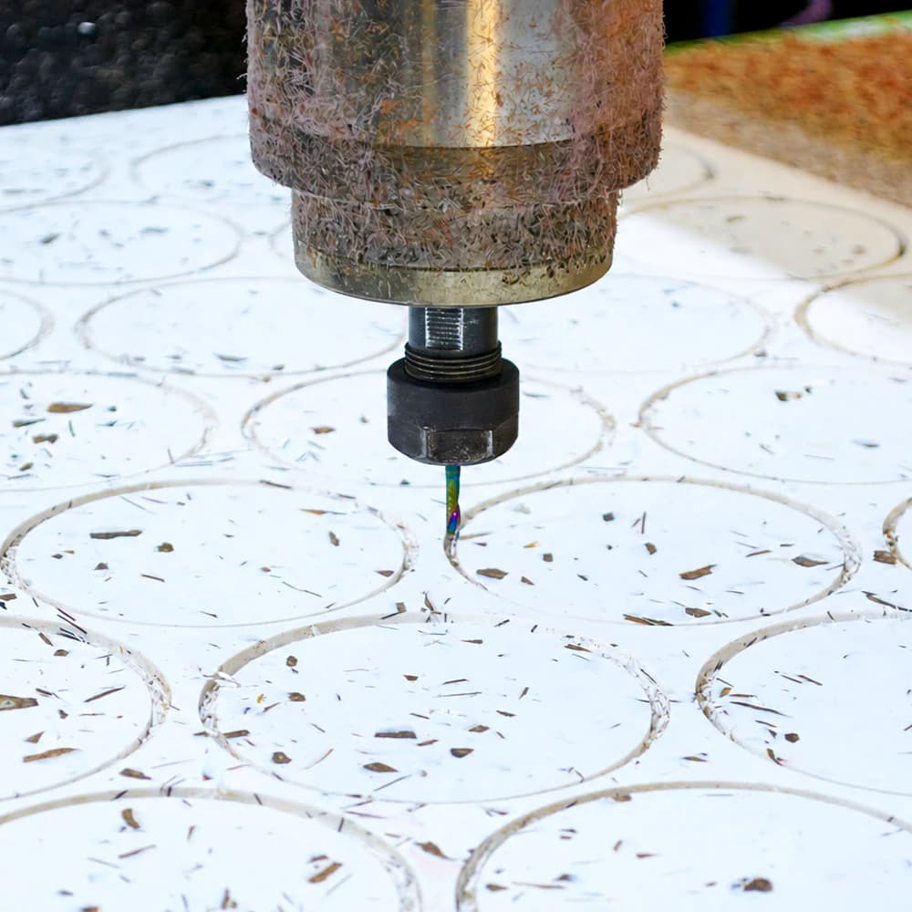 Engraving Robries Polymer Sheet with a CNC machine